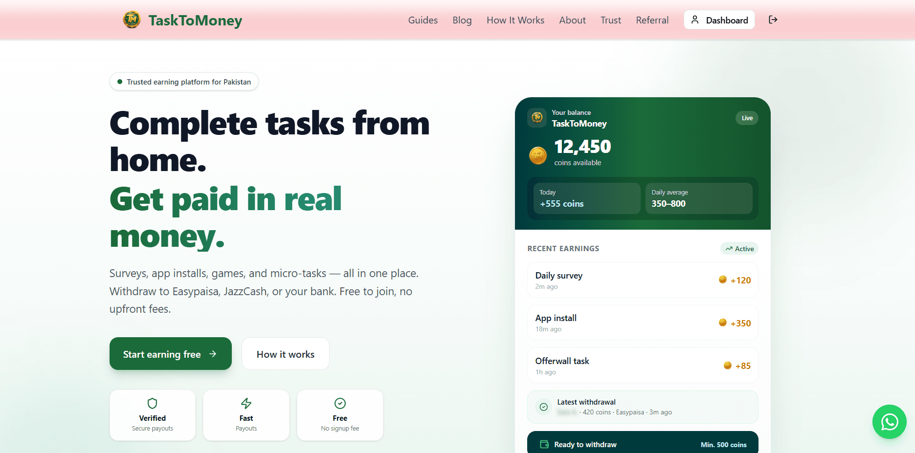 Tasktomoney
